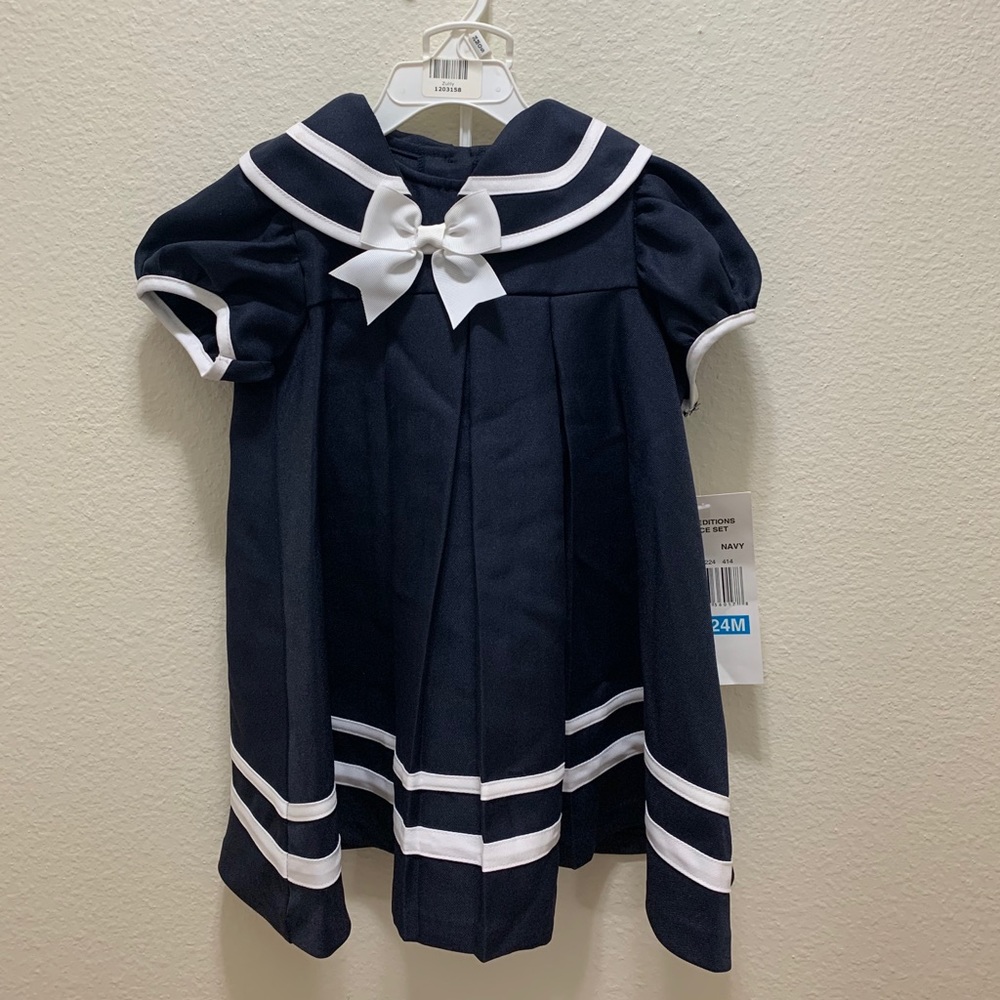 3 piece sailor dress & hat.